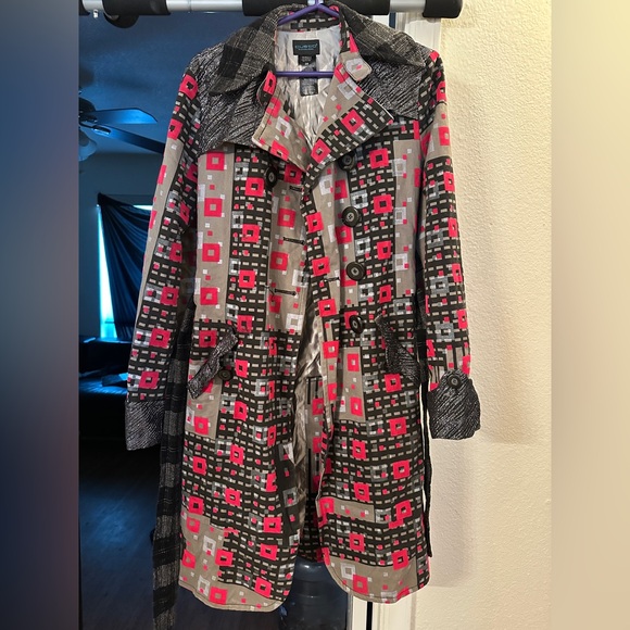 Custo Barcelona Jackets & Blazers - Custo Barcelona mixed media Geometric Trench